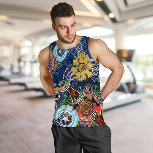 Custom NAIDOC Week 2024 West Coast Eagles Men Tank Top Australia Aboriginal Dot Painting