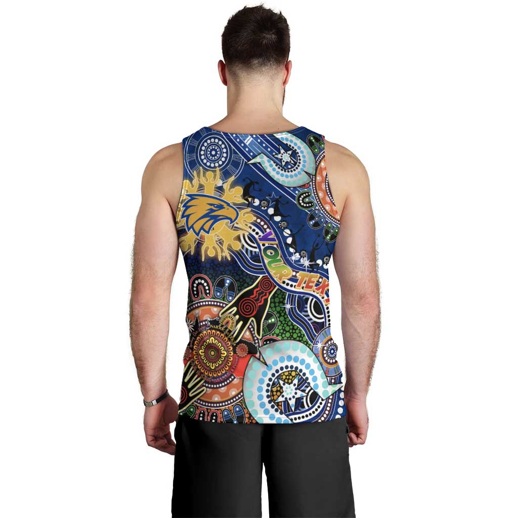 Custom NAIDOC Week 2024 West Coast Eagles Men Tank Top Australia Aboriginal Dot Painting