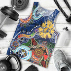 Custom NAIDOC Week 2024 West Coast Eagles Men Tank Top Australia Aboriginal Dot Painting