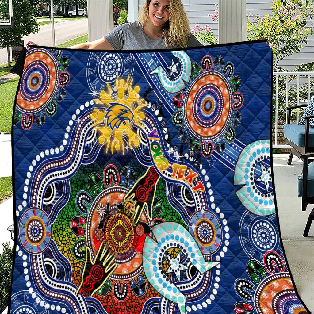 Custom NAIDOC Week 2024 West Coast Eagles Quilt Australia Aboriginal Dot Painting