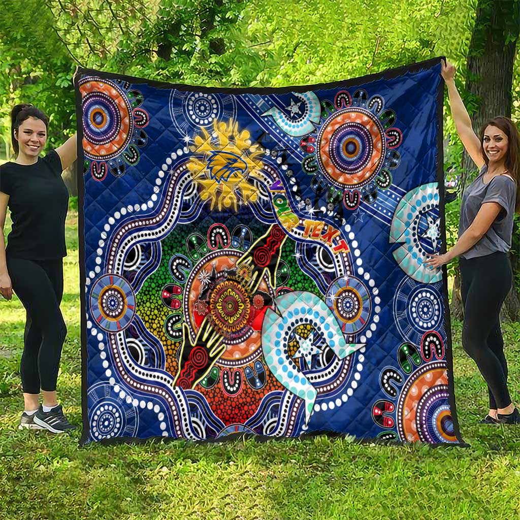Custom NAIDOC Week 2024 West Coast Eagles Quilt Australia Aboriginal Dot Painting