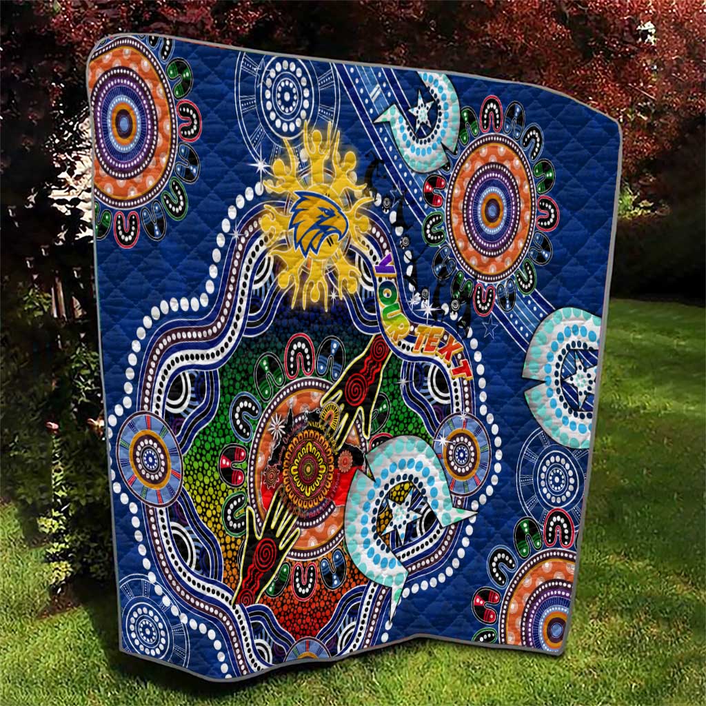 Custom NAIDOC Week 2024 West Coast Eagles Quilt Australia Aboriginal Dot Painting