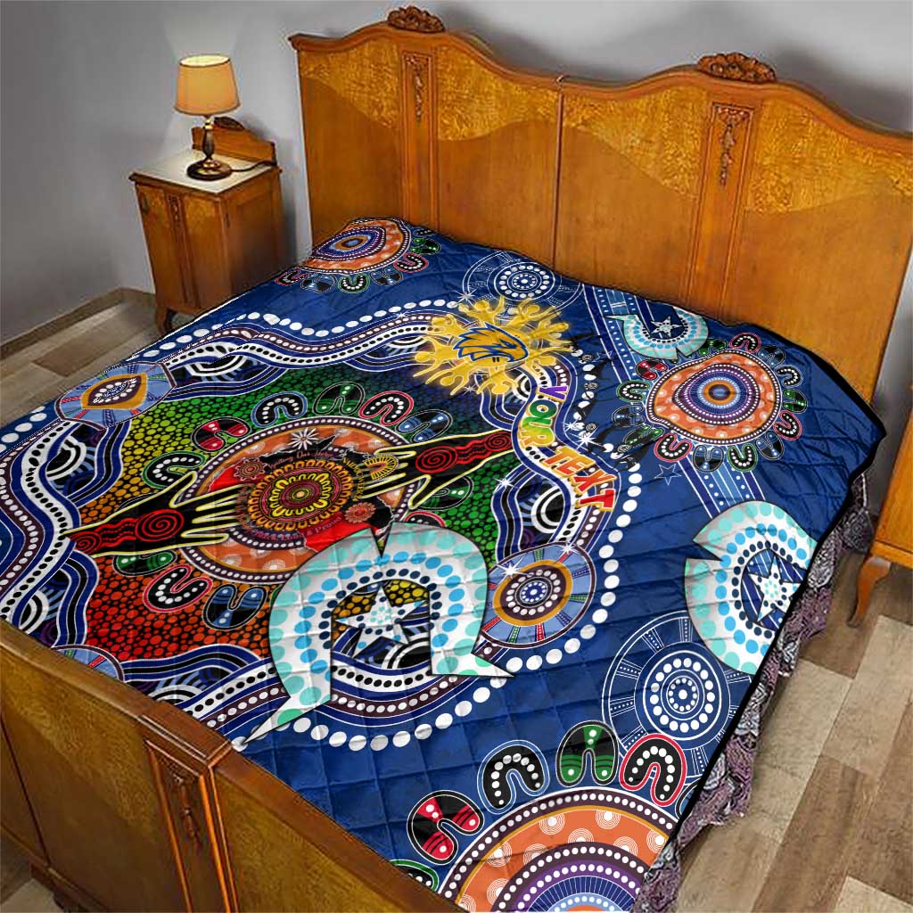 Custom NAIDOC Week 2024 West Coast Eagles Quilt Australia Aboriginal Dot Painting