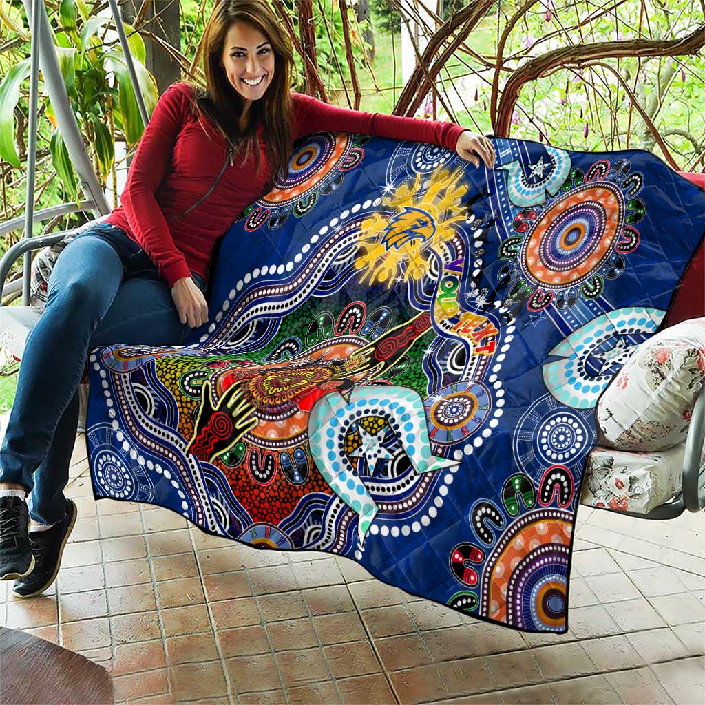 Custom NAIDOC Week 2024 West Coast Eagles Quilt Australia Aboriginal Dot Painting