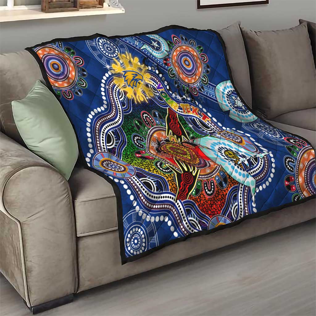 Custom NAIDOC Week 2024 West Coast Eagles Quilt Australia Aboriginal Dot Painting
