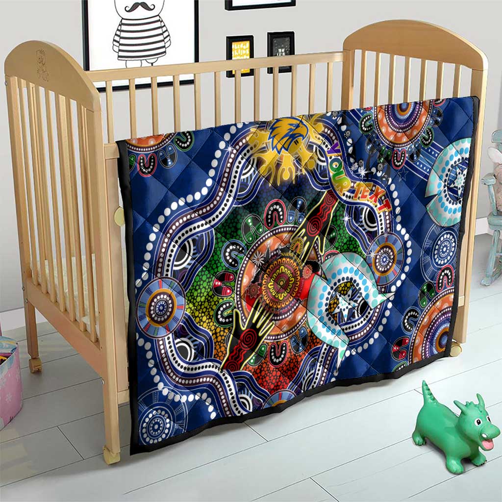 Custom NAIDOC Week 2024 West Coast Eagles Quilt Australia Aboriginal Dot Painting