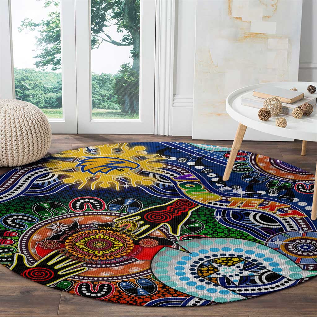Custom NAIDOC Week 2024 West Coast Eagles Round Carpet Australia Aboriginal Dot Painting