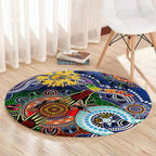 Custom NAIDOC Week 2024 West Coast Eagles Round Carpet Australia Aboriginal Dot Painting