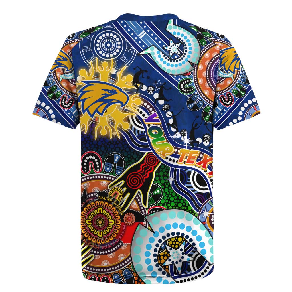 Custom NAIDOC Week 2024 West Coast Eagles Rugby Jersey Australia Aboriginal Dot Painting
