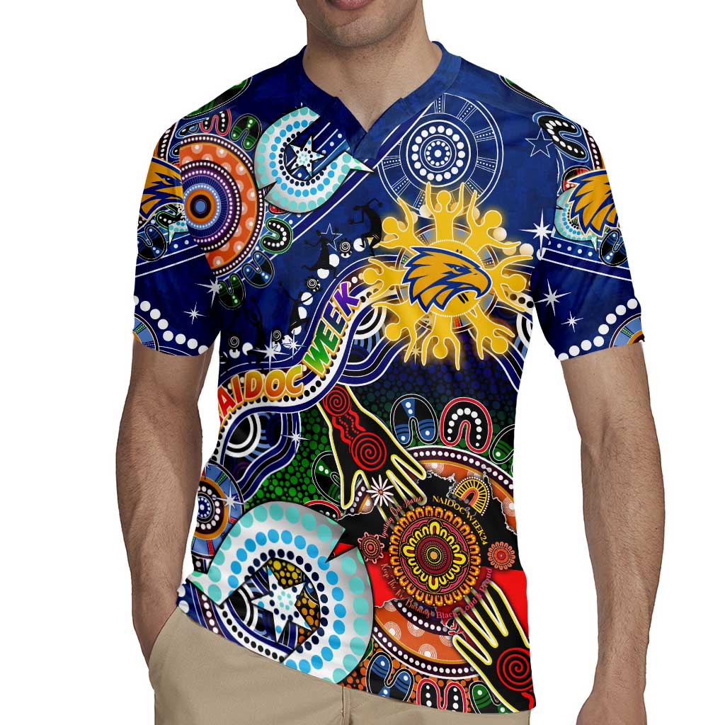 Custom NAIDOC Week 2024 West Coast Eagles Rugby Jersey Australia Aboriginal Dot Painting