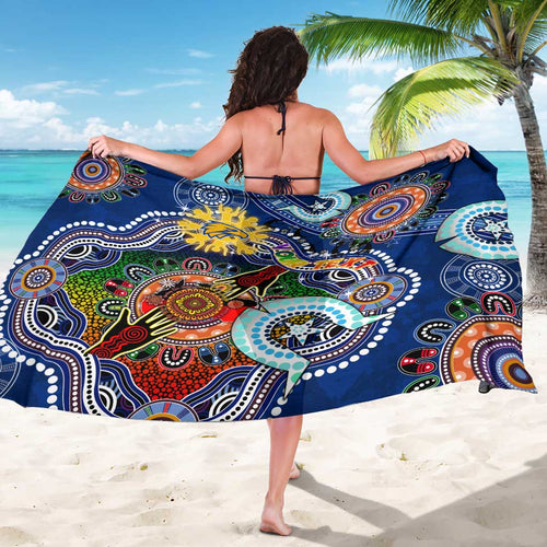 Custom NAIDOC Week 2024 West Coast Eagles Sarong Australia Aboriginal Dot Painting