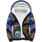 Custom NAIDOC Week 2024 West Coast Eagles Sherpa Hoodie Australia Aboriginal Dot Painting