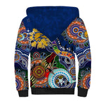 Custom NAIDOC Week 2024 West Coast Eagles Sherpa Hoodie Australia Aboriginal Dot Painting