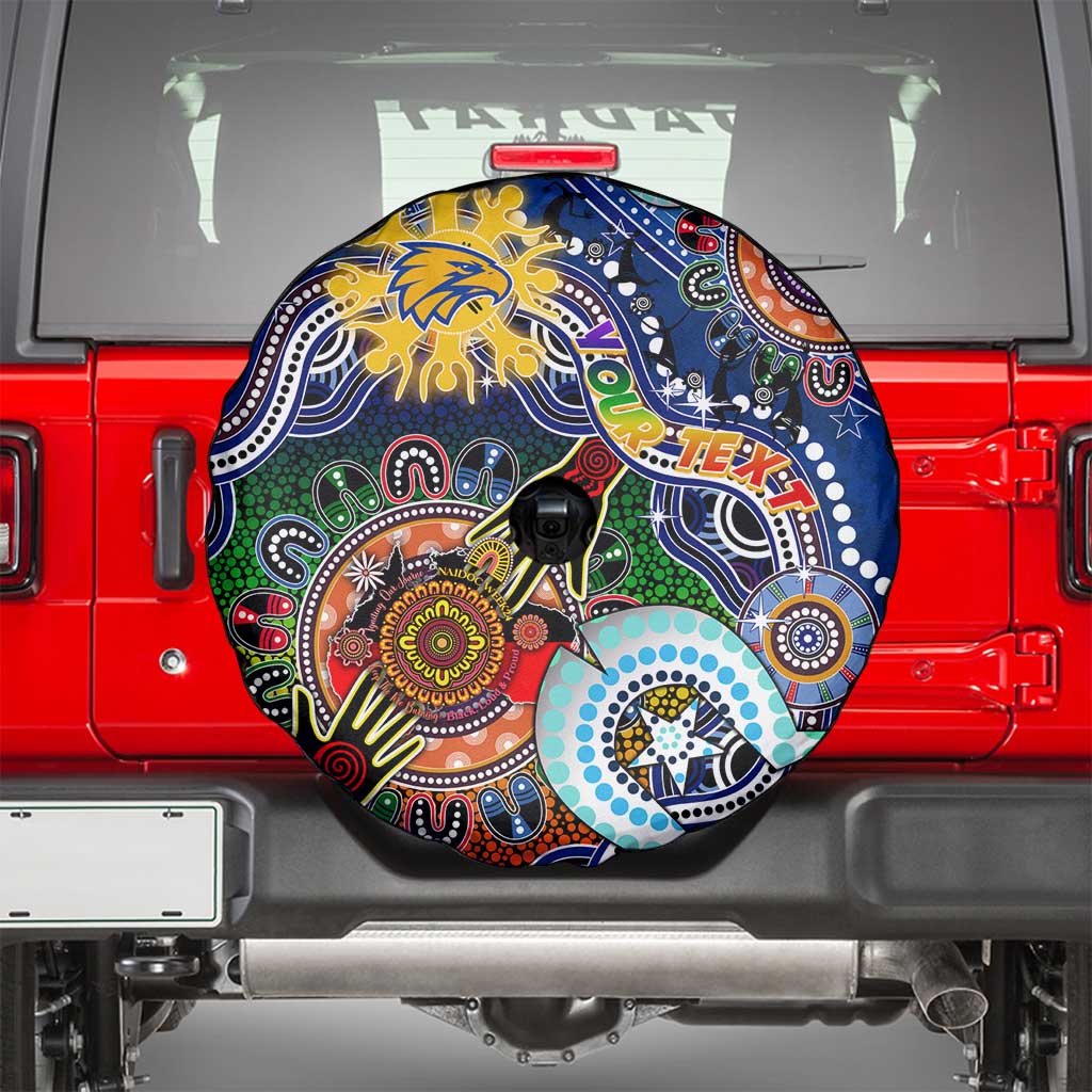 Custom NAIDOC Week 2024 West Coast Eagles Spare Tire Cover Australia Aboriginal Dot Painting