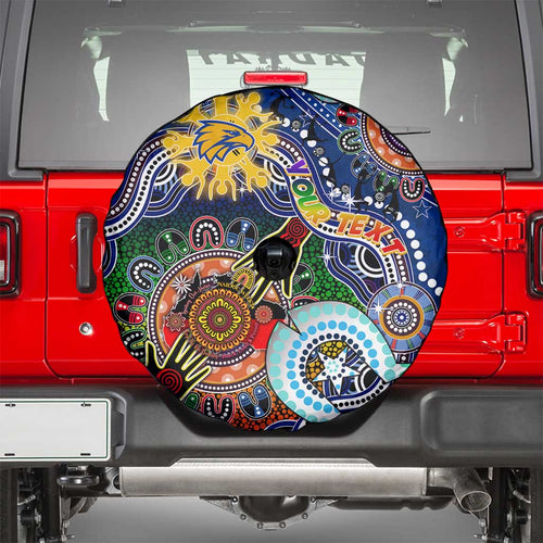 Custom NAIDOC Week 2024 West Coast Eagles Spare Tire Cover Australia Aboriginal Dot Painting