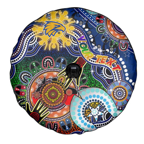 Custom NAIDOC Week 2024 West Coast Eagles Spare Tire Cover Australia Aboriginal Dot Painting