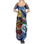 Custom NAIDOC Week 2024 West Coast Eagles Summer Maxi Dress Australia Aboriginal Dot Painting