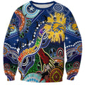 Custom NAIDOC Week 2024 West Coast Eagles Sweatshirt Australia Aboriginal Dot Painting