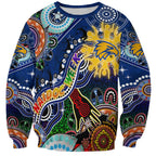Custom NAIDOC Week 2024 West Coast Eagles Sweatshirt Australia Aboriginal Dot Painting