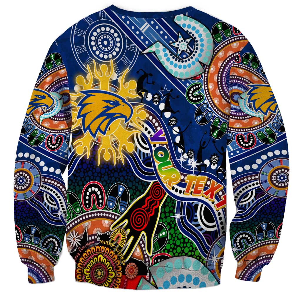 Custom NAIDOC Week 2024 West Coast Eagles Sweatshirt Australia Aboriginal Dot Painting