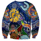 Custom NAIDOC Week 2024 West Coast Eagles Sweatshirt Australia Aboriginal Dot Painting