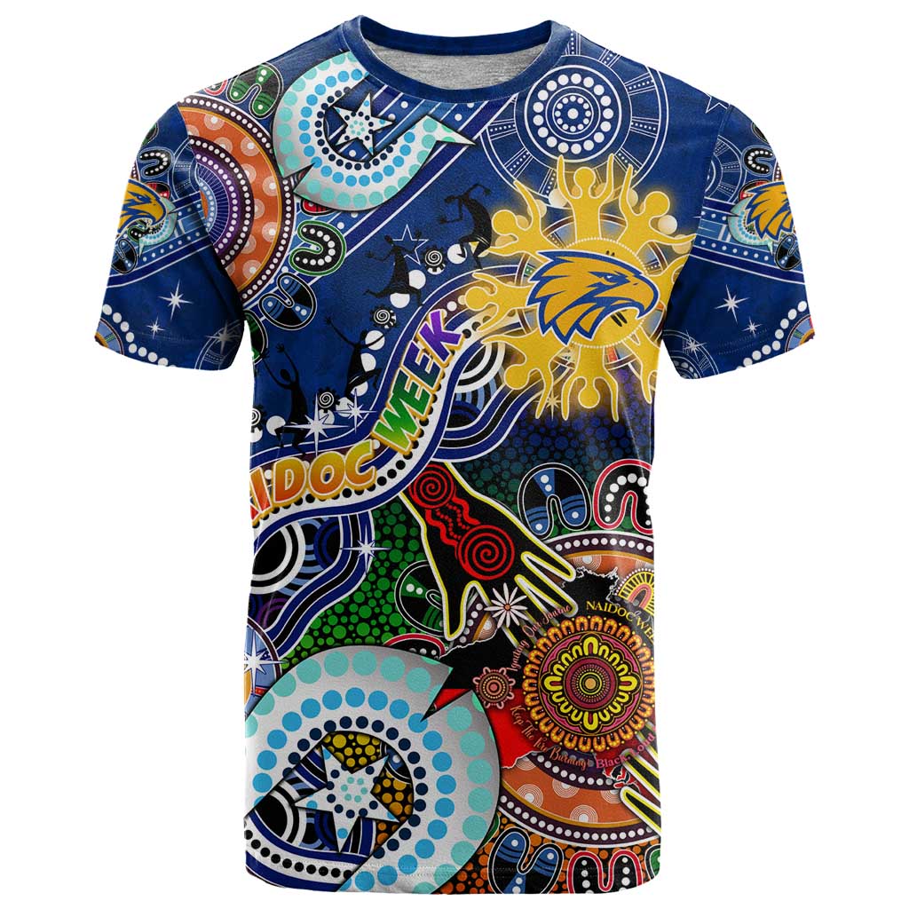 Custom NAIDOC Week 2024 West Coast Eagles T Shirt Australia Aboriginal Dot Painting