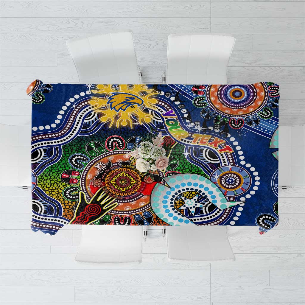 Custom NAIDOC Week 2024 West Coast Eagles Tablecloth Australia Aboriginal Dot Painting