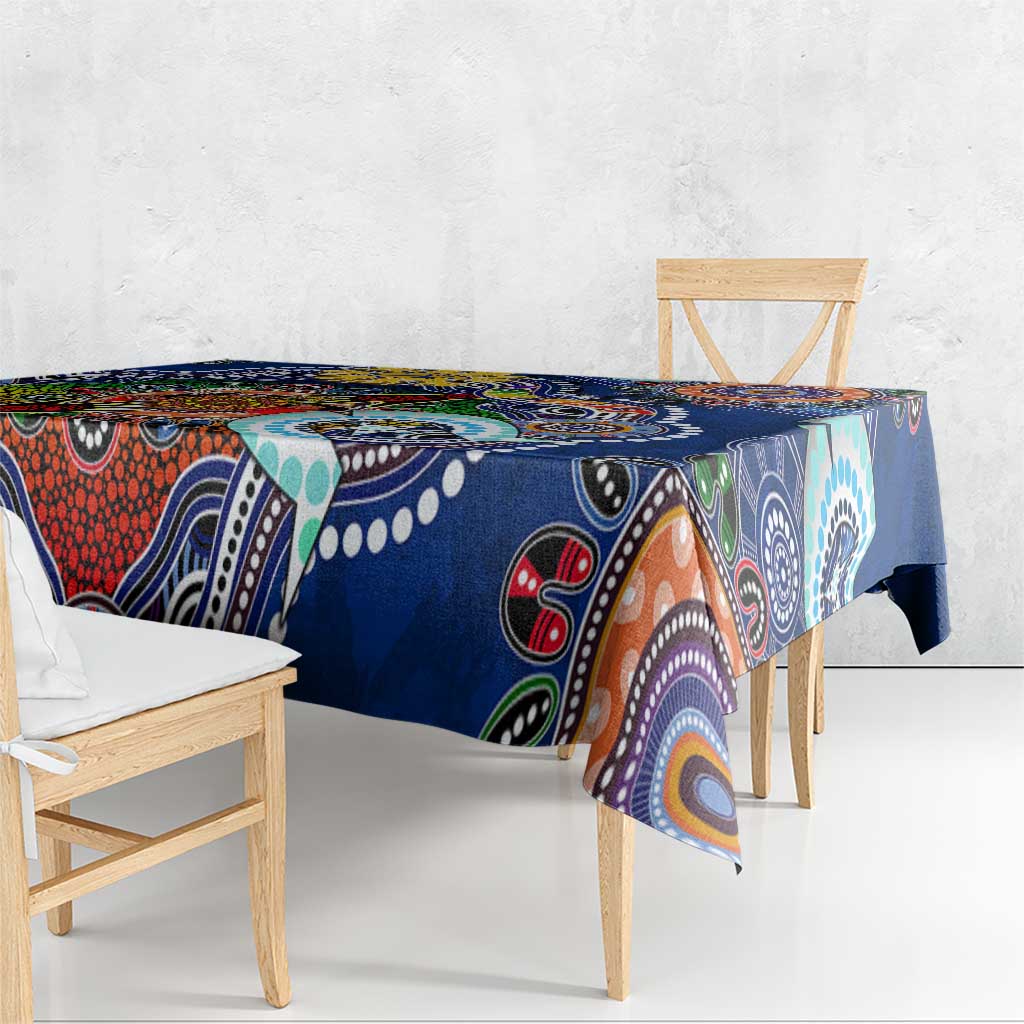 Custom NAIDOC Week 2024 West Coast Eagles Tablecloth Australia Aboriginal Dot Painting