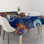 Custom NAIDOC Week 2024 West Coast Eagles Tablecloth Australia Aboriginal Dot Painting