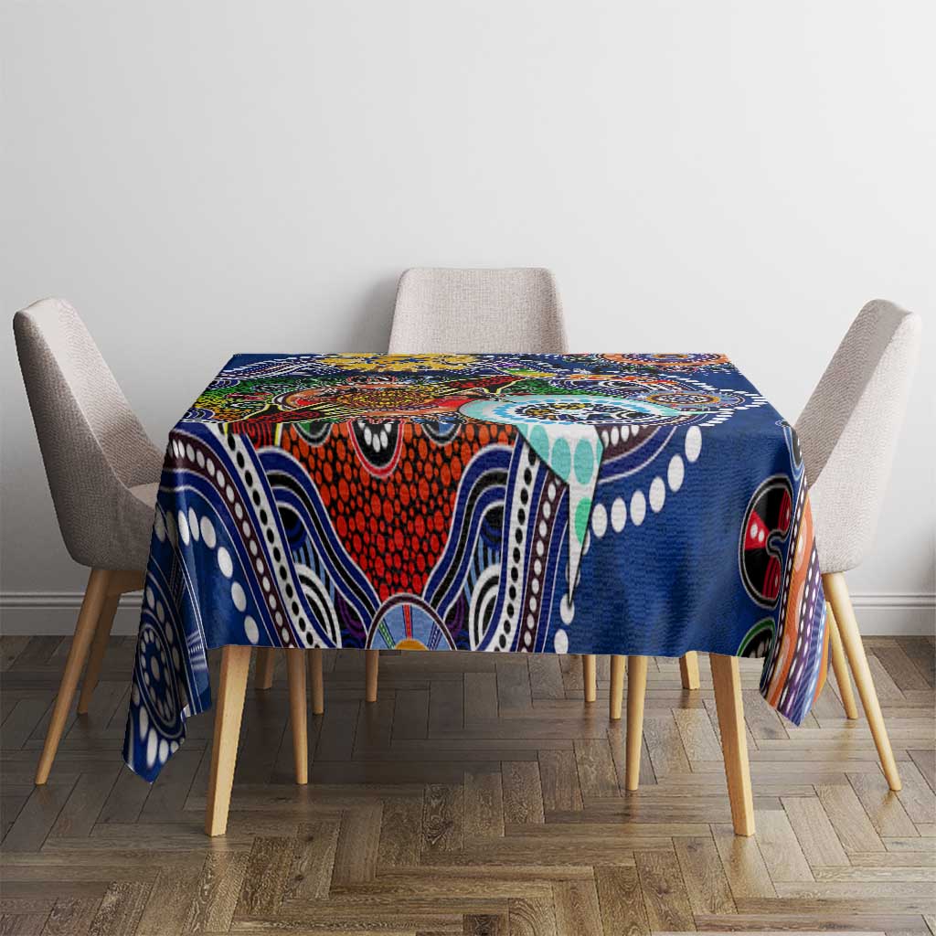 Custom NAIDOC Week 2024 West Coast Eagles Tablecloth Australia Aboriginal Dot Painting