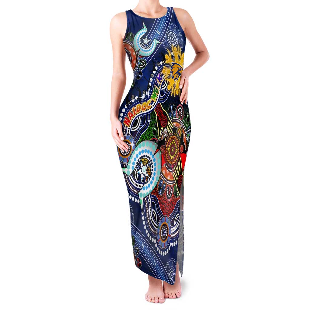 Custom NAIDOC Week 2024 West Coast Eagles Tank Maxi Dress Australia Aboriginal Dot Painting