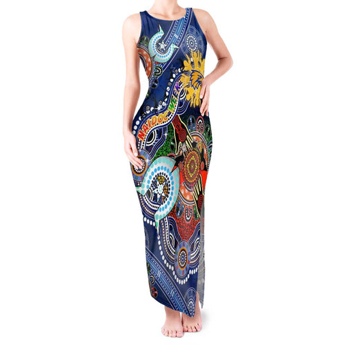 Custom NAIDOC Week 2024 West Coast Eagles Tank Maxi Dress Australia Aboriginal Dot Painting