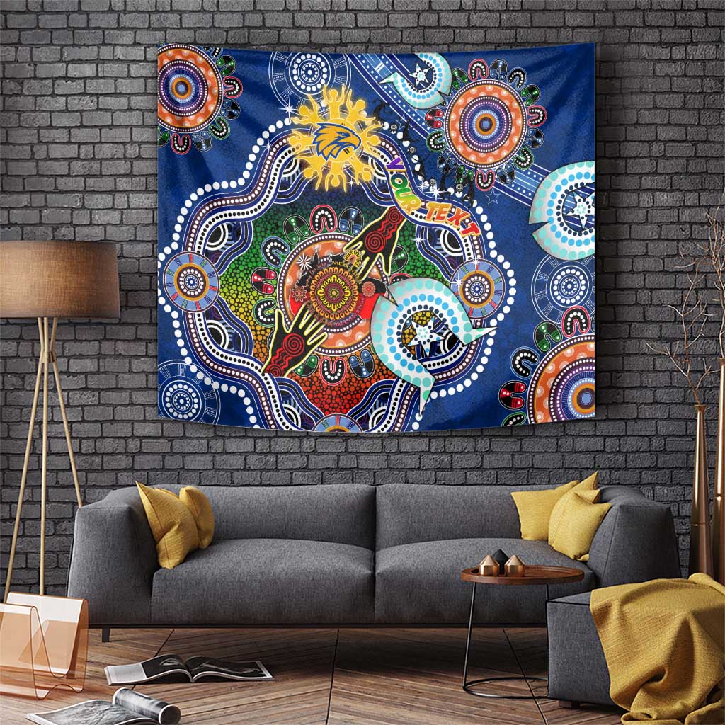 Custom NAIDOC Week 2024 West Coast Eagles Tapestry Australia Aboriginal Dot Painting