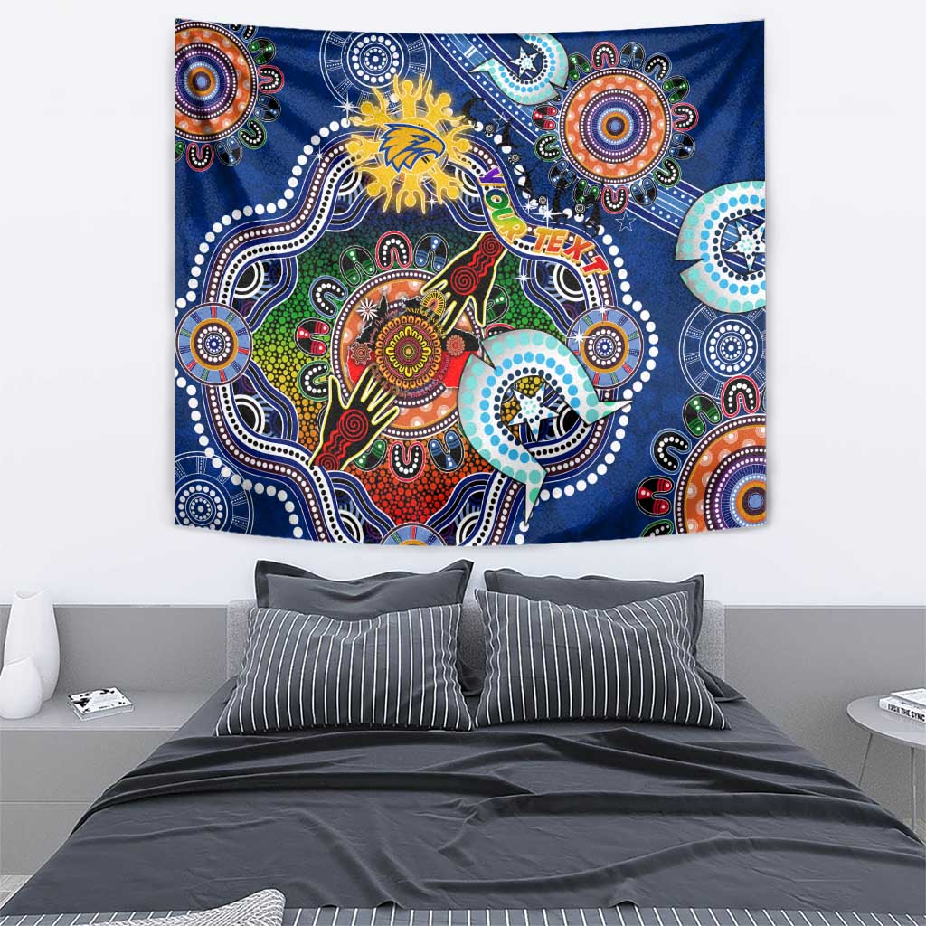 Custom NAIDOC Week 2024 West Coast Eagles Tapestry Australia Aboriginal Dot Painting
