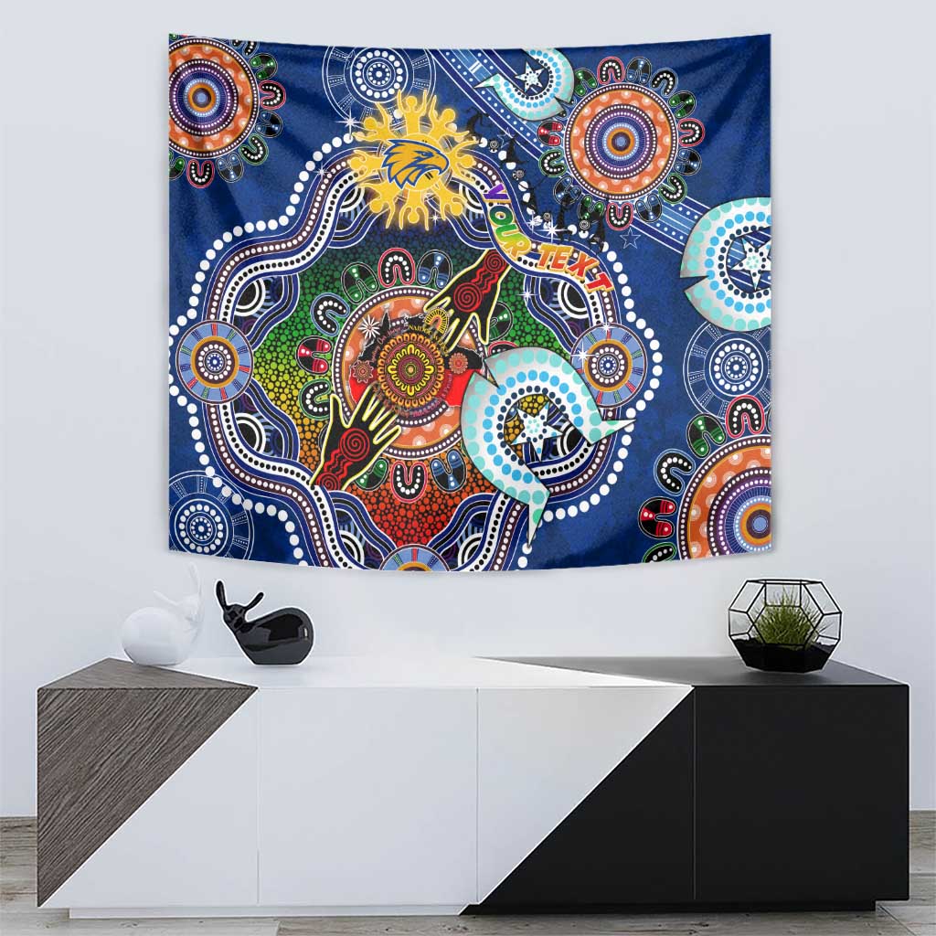 Custom NAIDOC Week 2024 West Coast Eagles Tapestry Australia Aboriginal Dot Painting
