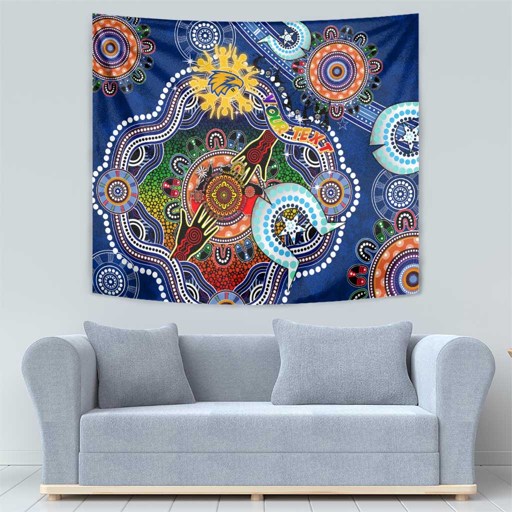 Custom NAIDOC Week 2024 West Coast Eagles Tapestry Australia Aboriginal Dot Painting