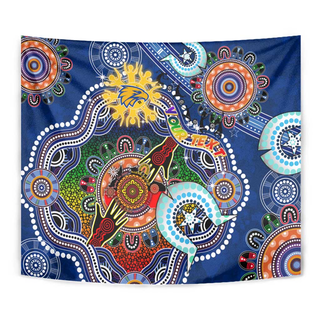Custom NAIDOC Week 2024 West Coast Eagles Tapestry Australia Aboriginal Dot Painting