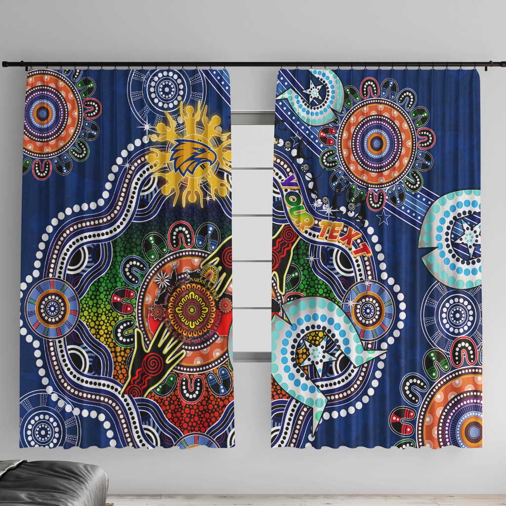 Custom NAIDOC Week 2024 West Coast Eagles Window Curtain Australia Aboriginal Dot Painting