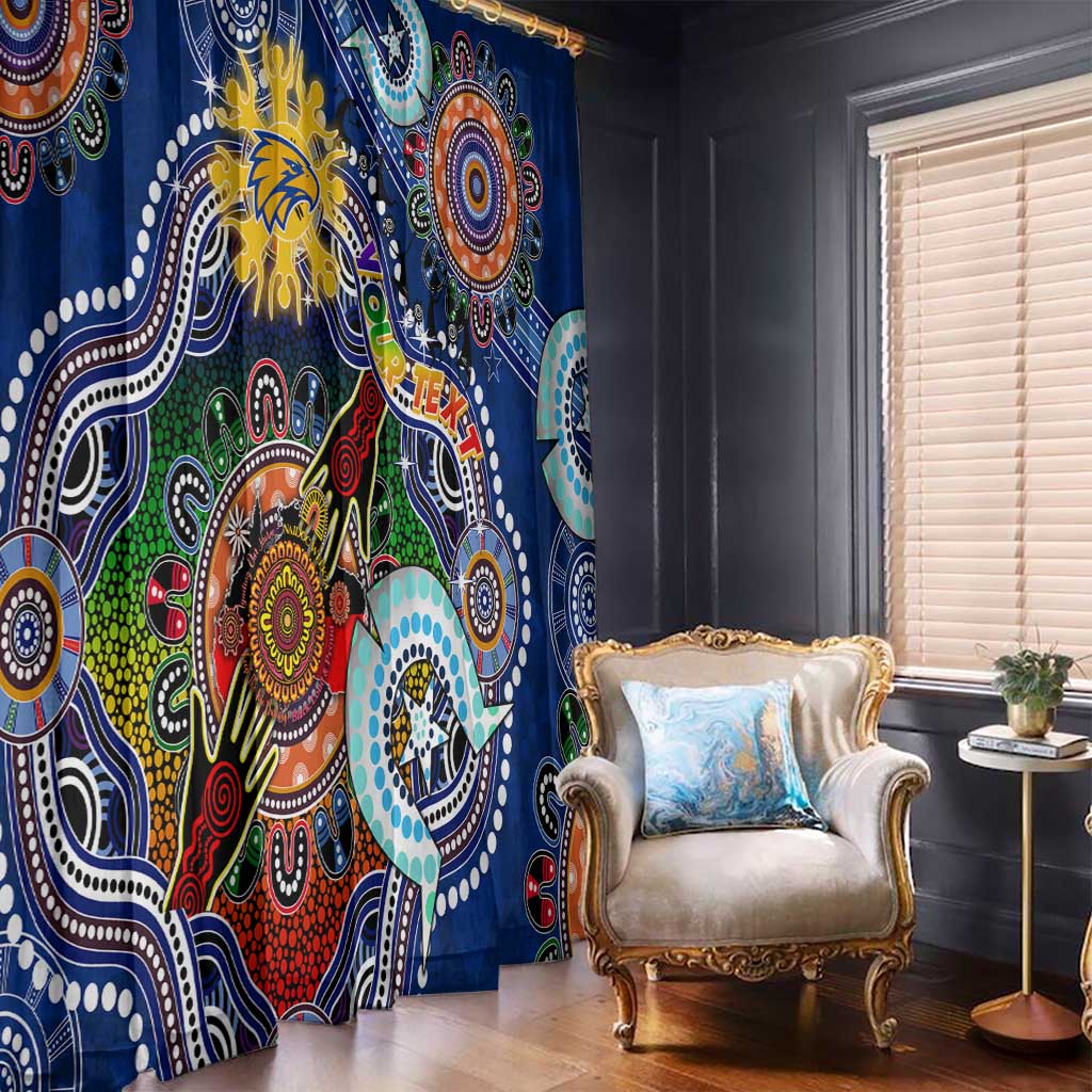 Custom NAIDOC Week 2024 West Coast Eagles Window Curtain Australia Aboriginal Dot Painting