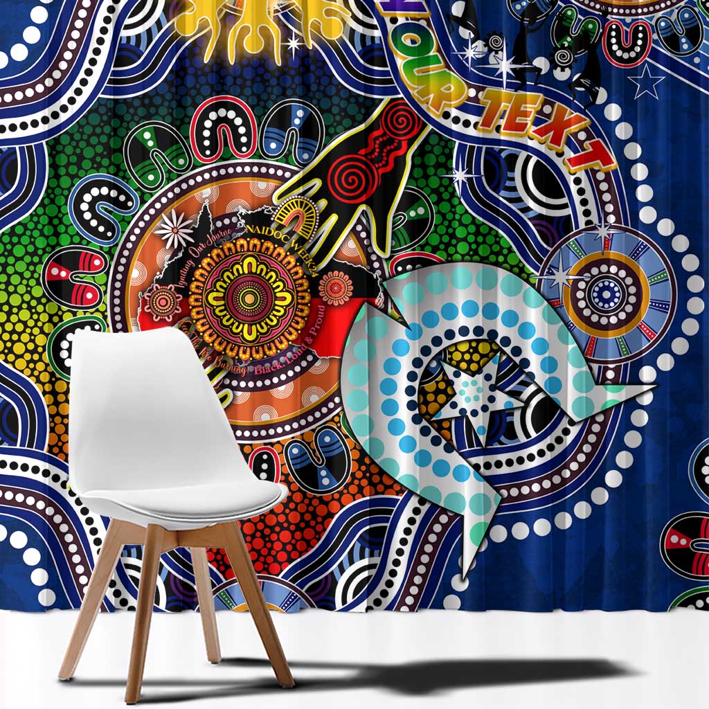 Custom NAIDOC Week 2024 West Coast Eagles Window Curtain Australia Aboriginal Dot Painting