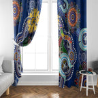 Custom NAIDOC Week 2024 West Coast Eagles Window Curtain Australia Aboriginal Dot Painting