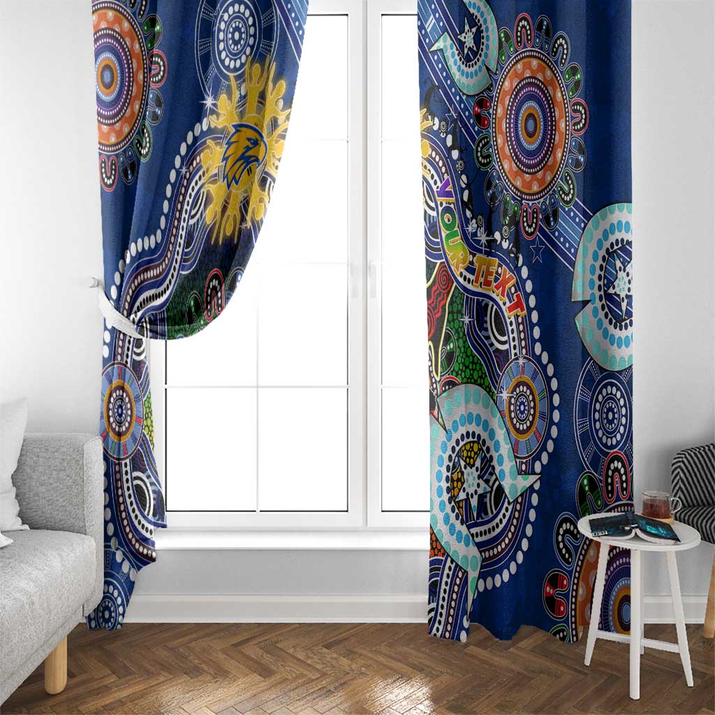 Custom NAIDOC Week 2024 West Coast Eagles Window Curtain Australia Aboriginal Dot Painting