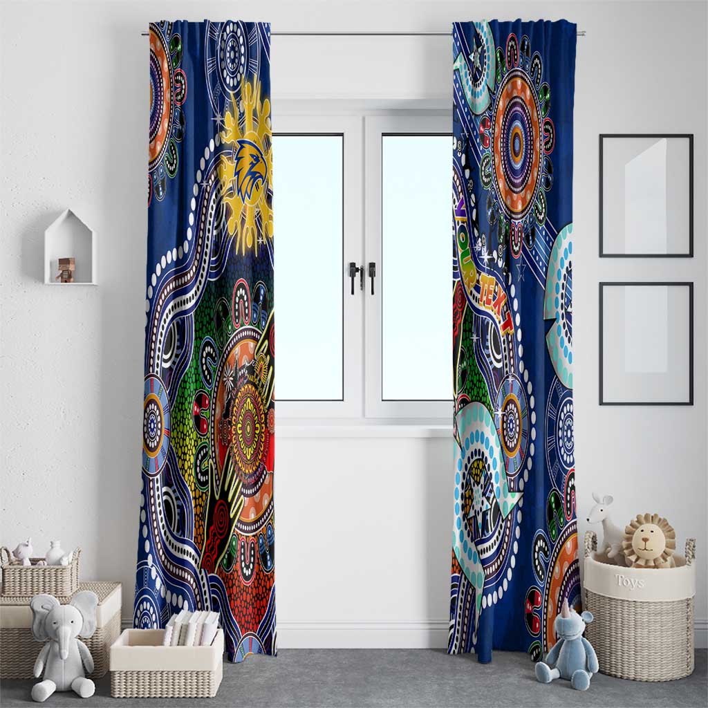 Custom NAIDOC Week 2024 West Coast Eagles Window Curtain Australia Aboriginal Dot Painting