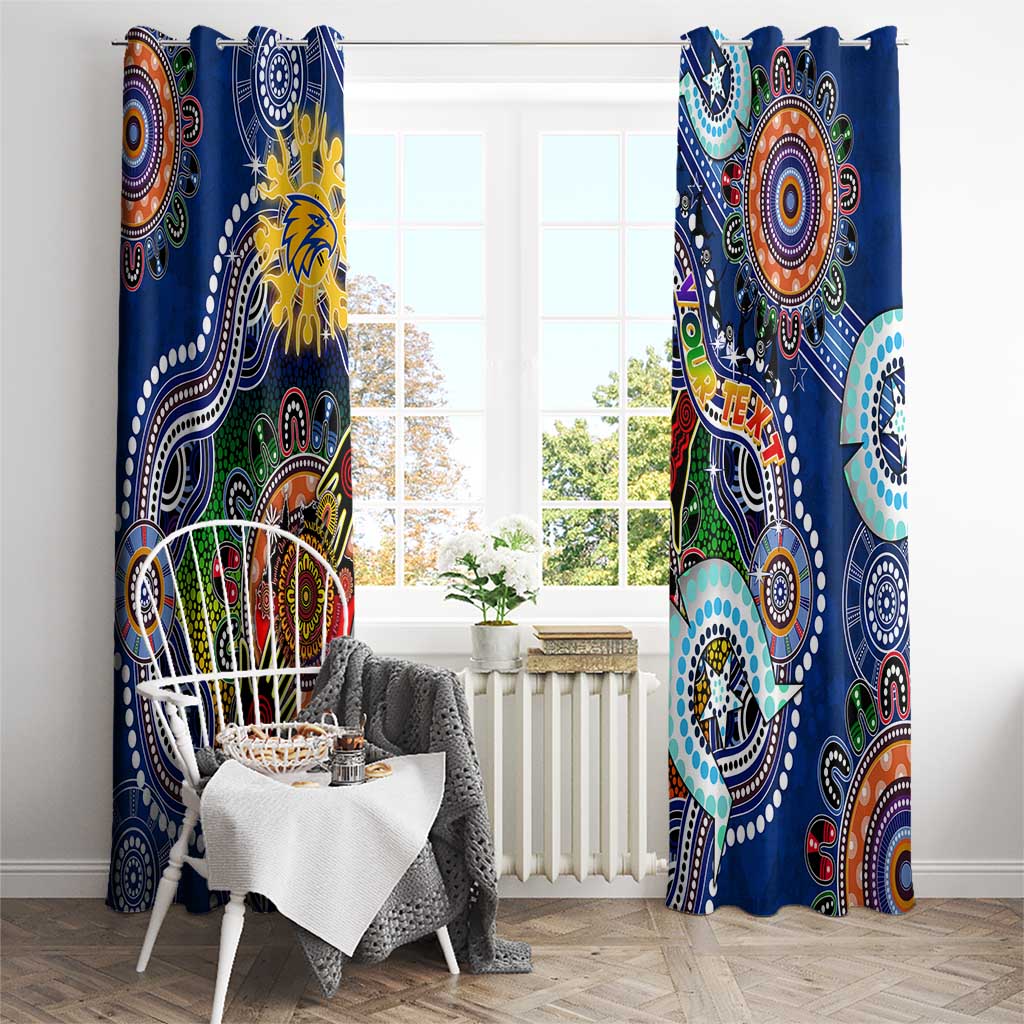 Custom NAIDOC Week 2024 West Coast Eagles Window Curtain Australia Aboriginal Dot Painting