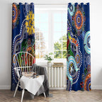 Custom NAIDOC Week 2024 West Coast Eagles Window Curtain Australia Aboriginal Dot Painting
