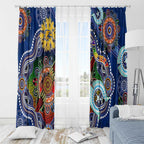 Custom NAIDOC Week 2024 West Coast Eagles Window Curtain Australia Aboriginal Dot Painting
