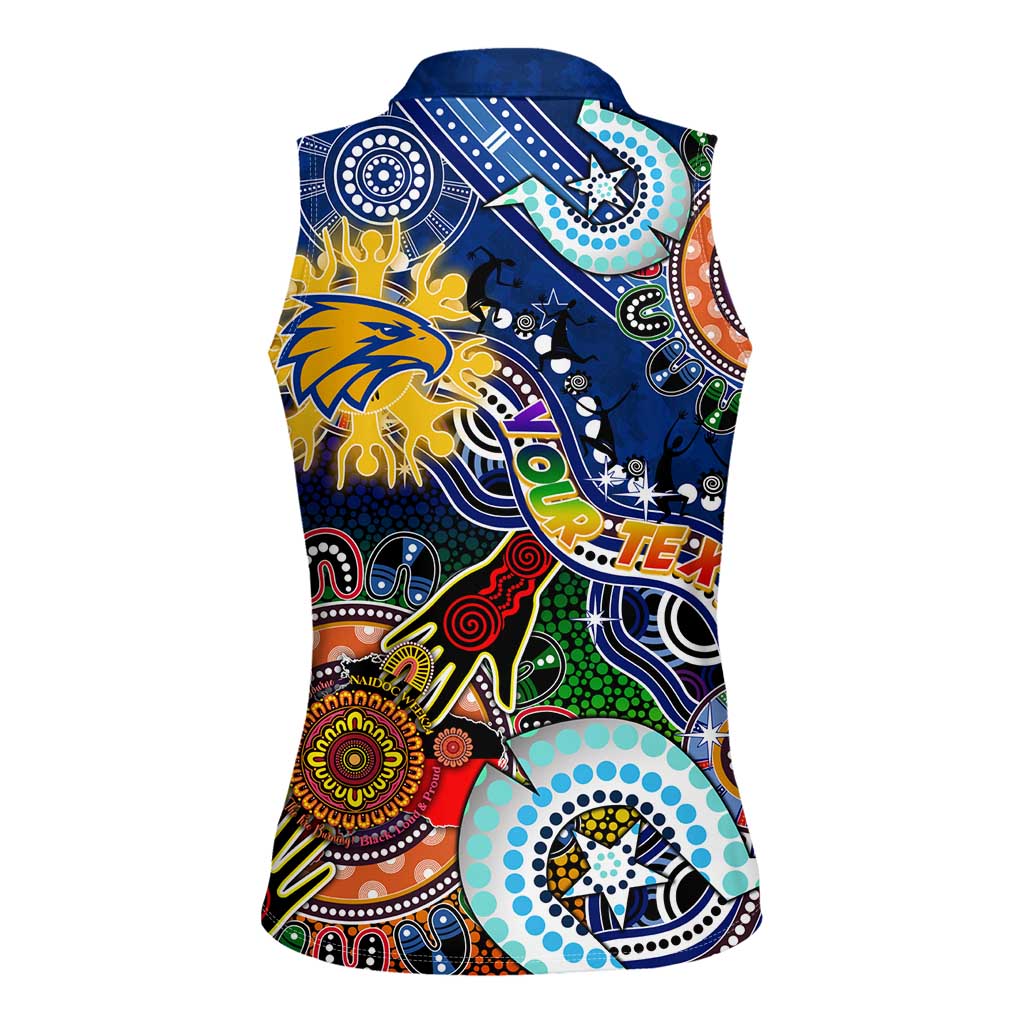 Custom NAIDOC Week 2024 West Coast Eagles Women Sleeveless Polo Shirt Australia Aboriginal Dot Painting