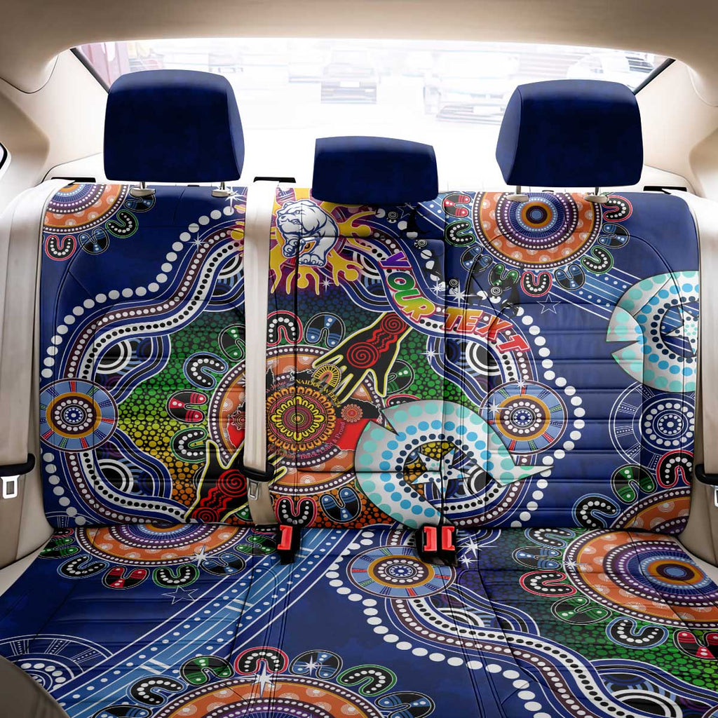 Custom NAIDOC Week 2024 Western Bulldogs Back Car Seat Cover Australia Aboriginal Dot Painting