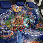 Custom NAIDOC Week 2024 Western Bulldogs Back Car Seat Cover Australia Aboriginal Dot Painting
