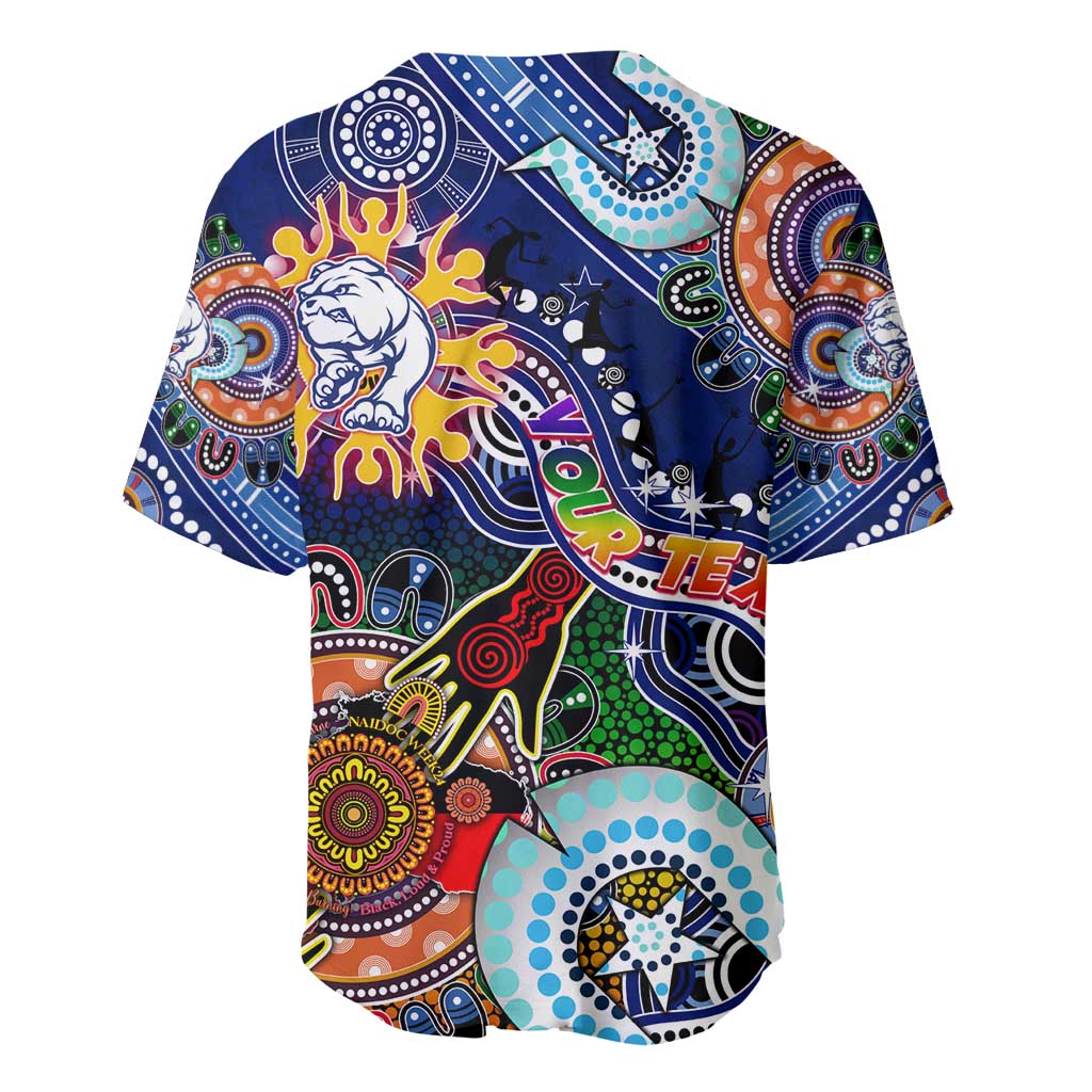 Custom NAIDOC Week 2024 Western Bulldogs Baseball Jersey Australia Aboriginal Dot Painting